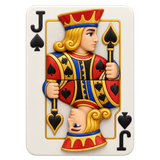 Black card of jack emoji