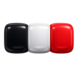 ⬛ | ⬜ | 🟥
⬛ Black — left
⬜ Silver/White — middle
🟥 Scarlet Red — right emoji