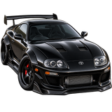 Can you create A Black Modified Toyota Supra emoji