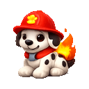 Firedog animated emoji