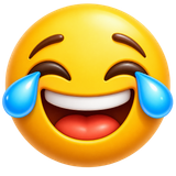 Gülerken ağlayan yüz emoji