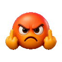 😡 plus two middle fingers up animated emoji