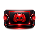 Premium Discord Ticket emoji, luxurious black and red theme. Dark black background with glowing red accents, neon light, subtle abstract shapes and elegant effects. Centered glossy ticket icon with metallic details, red glow and black shadows. Clean, powerful, modern gaming style, high quality, square design, no text, no watermark. emoji