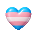 trans heart sparkling emoji