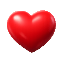 Beating red heart
