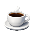Coffee cup with rising steam