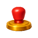 Gold star stamp landing emoji