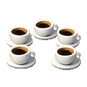 Loading spinner made of coffee cups emoji