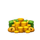 Money raining down emoji