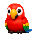 Parrot bobbing its head