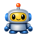 Robot with a blinking antenna emoji