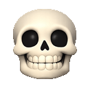 Skull with a chattering jaw