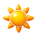 Sun with rotating rays animated emoji