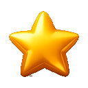 Twinkling gold star