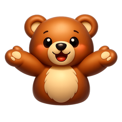 Bear with its arms open wide