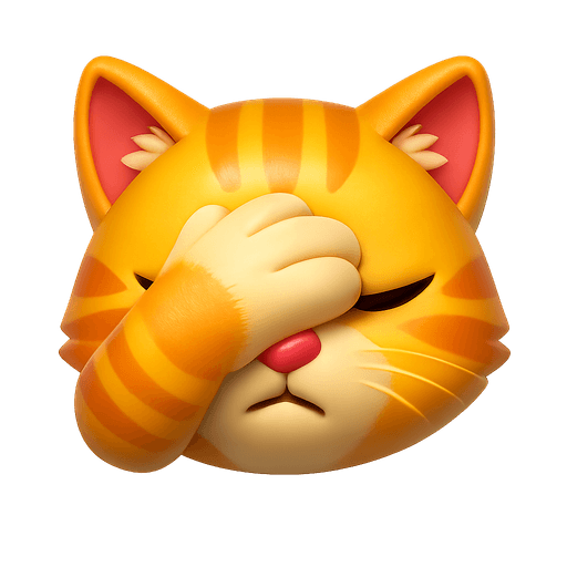Cat facepalming with its paw