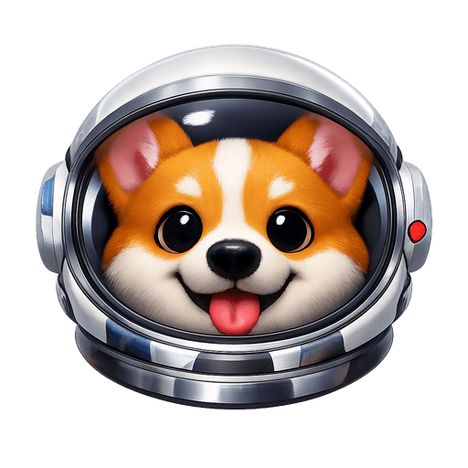 Corgi astronaut in a round helmet