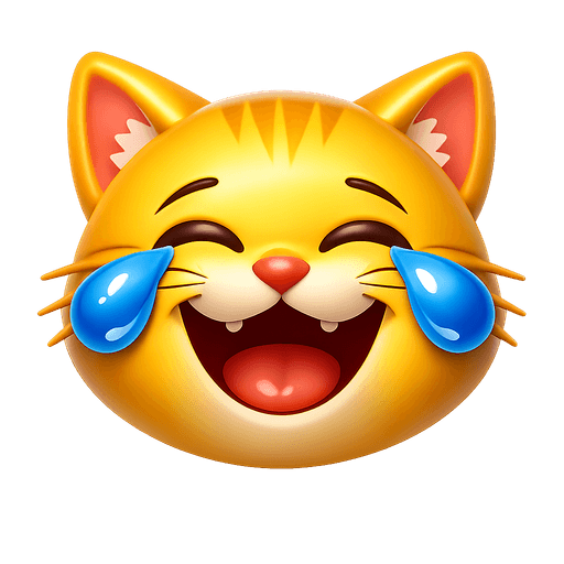 Crying laughing cat