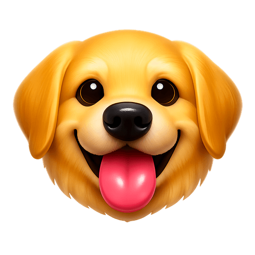Golden retriever with its tongue out