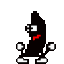 Dancing Banana Blackwhite animated emoji
