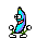 Dancing Banana Blue animated emoji