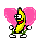 Dancing Banana Heart animated emoji