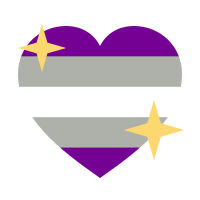 Graysexual Heart emoji