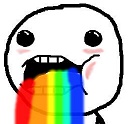 Rainbow puke