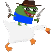 Pepe Riding Duck
