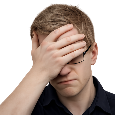 A person as a facepalm emote for Slack, Discord and Twitch