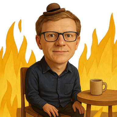 A person as a this is fine emote for Slack, Discord and Twitch